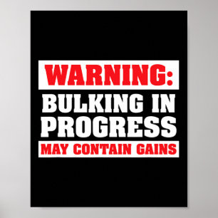 Poster Prise de Masse en Cours Drôle de Musculation Bodyb