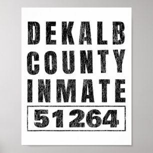 Poster Prison Détenu Costume Halloween Dekalb Comté Geor