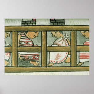 Poster Prisonniers aztèques, 'du Codex florentin