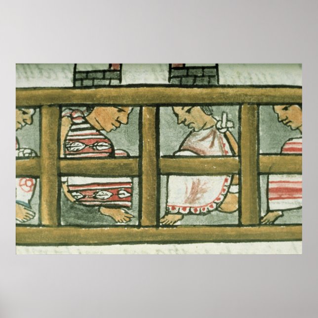 Poster Prisonniers aztèques, du 'Codex florentin' (Devant)