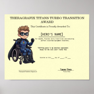 Poster Prix de transition Turbo Theo Éducation Spéciale