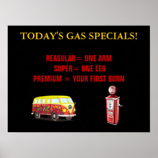 Poster Prix du gaz d'aujourd'hui