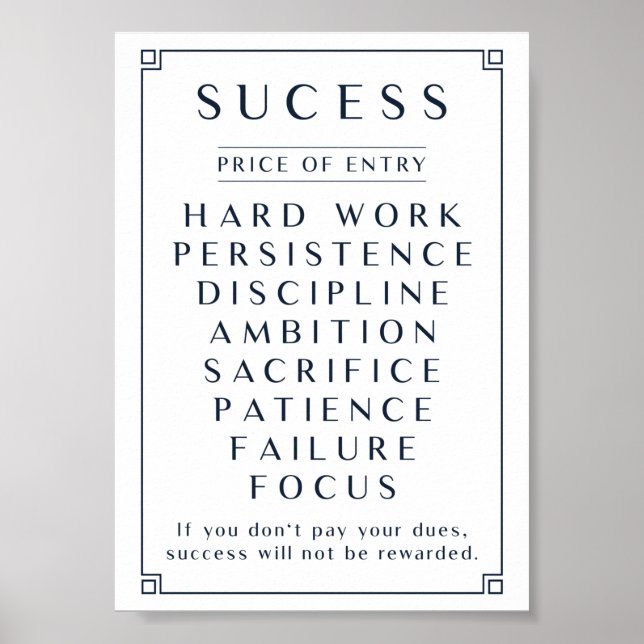 Poster Prix du succès (Devant)