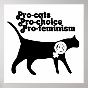 Poster Pro Cats pro Choice pro Feminisme