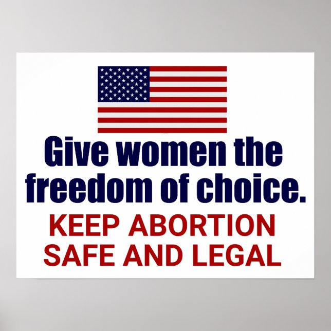 Poster Pro Choice Garder l'avortement en sécurité et poli (Devant)