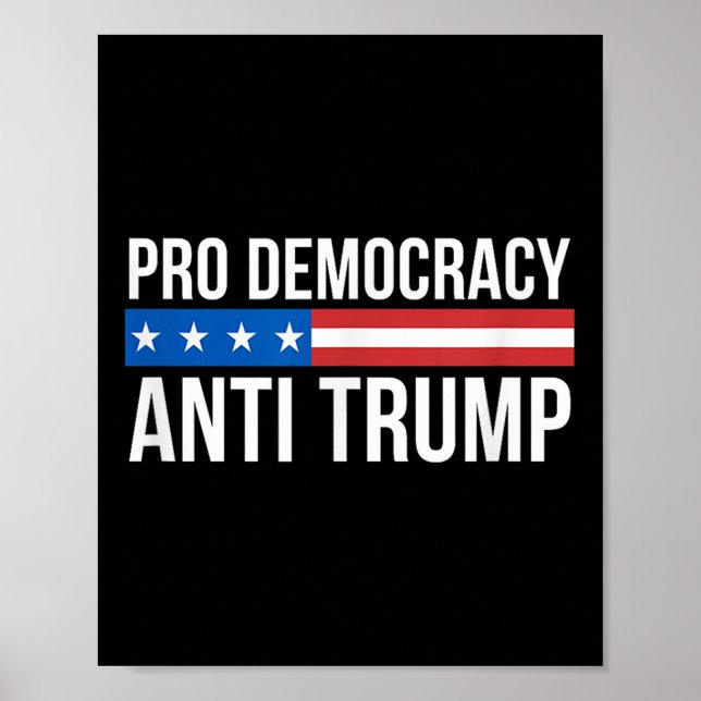 Poster Pro Democracy - Anti Trump - (Devant)