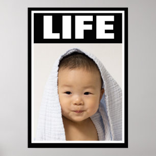 POSTER PRO-LIFE HEUREUX BÉBÉ ASIATIQUE VIE INFANTE