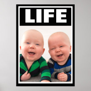 POSTER PRO-LIFE SOURIRE DES GARÇONS À BÉBÉ DOUCE