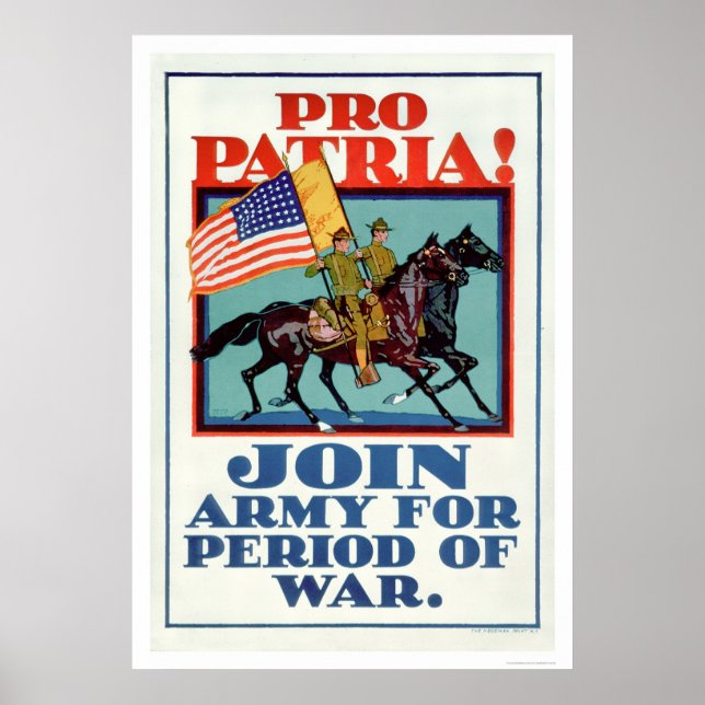Poster Pro Patria ! Rejoignez l'armée (US02096A) (Devant)