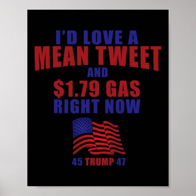Poster Pro Trump Supporter Id Love A Moyenne Tweet Prix D (Devant)
