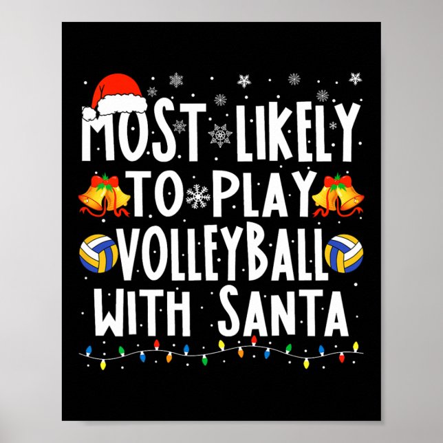 Poster Probablement Jouer Au Volley-ball Avec Père Noël C (Devant)