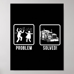 Poster Problème de conducteur de camion de camionnette m