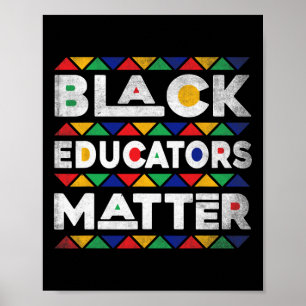 Poster Problème des enseignants noirs Melanin African Tea