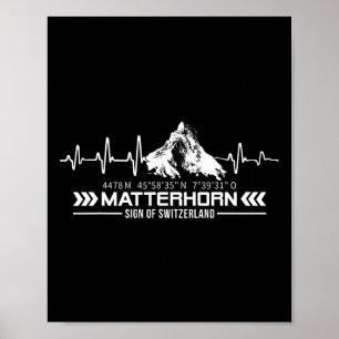 Poster Problèmehorn Suisse Alpes Zermatt Randonnée Montag