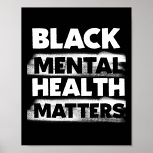 Poster Problèmes de santé mentale Thérapie Black Excellen