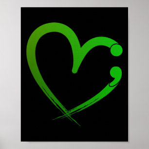 Poster Problèmes de santé Semicolon Mois de sensibilisati