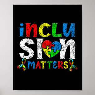 Poster Problèmes d'inclusion Autistes Autist Autistic Sup