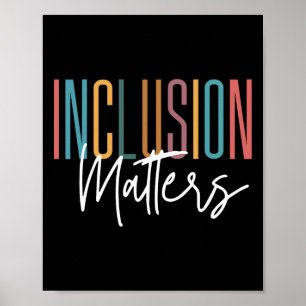 Poster Problèmes d'inclusion d'acceptation de sensibilisa