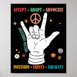 Poster Problèmes d'inclusion Sensibilisation sur l'autism