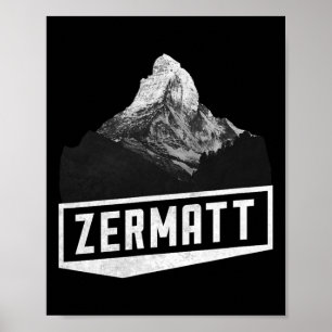 Poster Problemhorn Zermatt Suisse Ski Holiday Mou