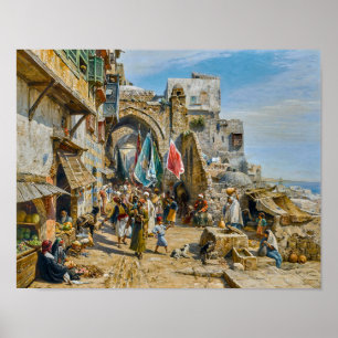 Poster Procession à Jaffa   Gustav Bauernfeind  