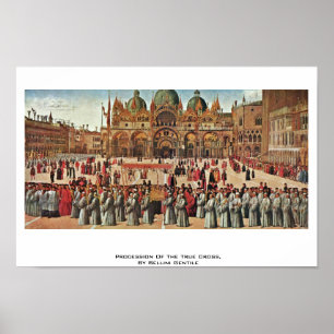 Poster Procession De La Vraie Croix, Par Bellini Gentile