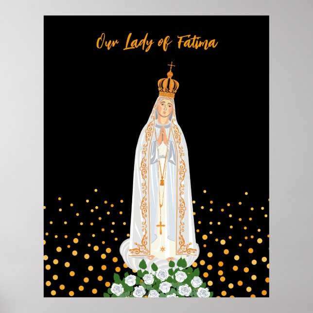Poster Procession de Notre-Dame de Fatima aux bougies (Devant)