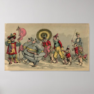Poster Procession du cirque 1888 Image du livre pour enfa
