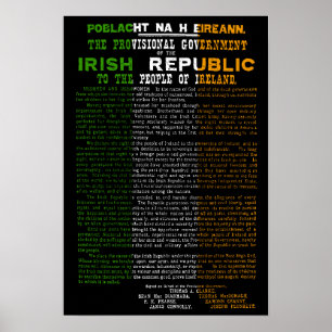 Poster Proclamation de Pâques sur la République d'Irlande