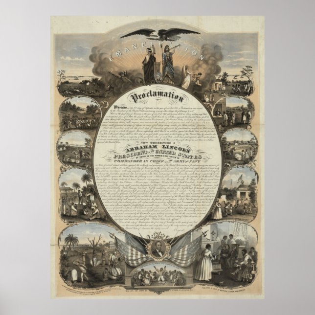 Poster Proclamation d'émancipation [1864] (Devant)