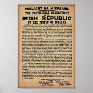 Poster Proclamation irlandaise de 1916 - Copie originale