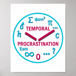 Poster Procrastination temporelle Physique Mur Imprimer