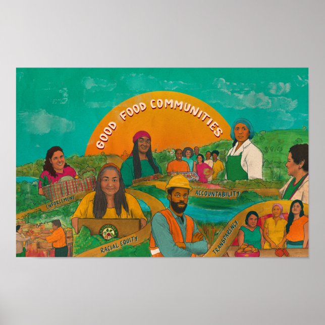 Poster Procurer la justice alimentaire Bonnes communautés (Devant)