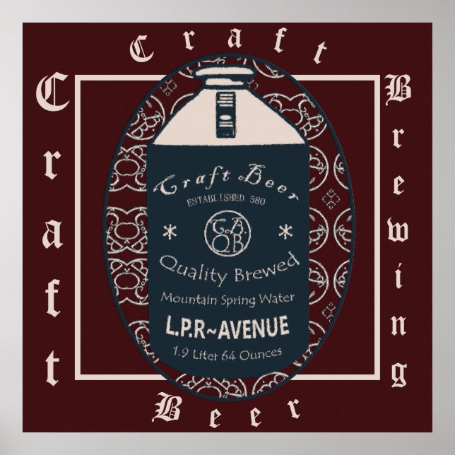 Poster Producteur de bière artisanale (Devant)