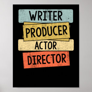 Poster Producteur d'écriture acteur réalisateur réalisate
