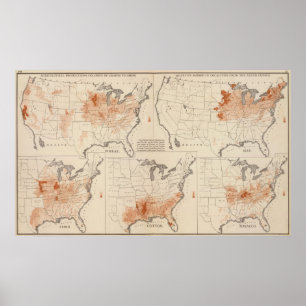 Poster Productions agricoles aux États-Unis