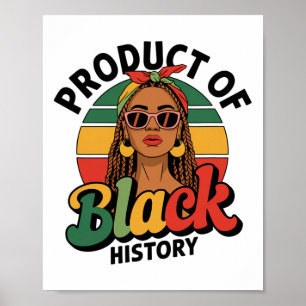 Poster Produit de l'histoire noire Fière Afro Mélanine Af