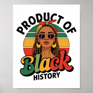 Poster Produit de l'histoire noire Fière Afro Mélanine Af