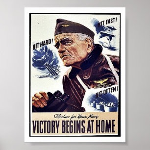 Poster Produit Pour Votre Marine, La Victoire Commence À 