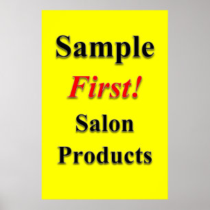 Poster Produits de vente échantillon d'affiches de salon