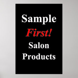 Poster Produits de vente échantillon d'affiches de salon