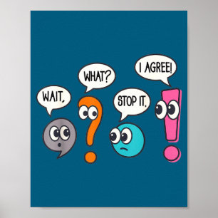 Poster Prof de grammaire vie enseignement attendre quoi a