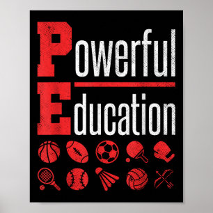 Poster Prof de gym Éducation physique École Motivation