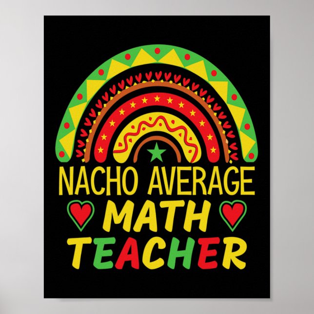 Poster Prof de maths pas moyen Boho Rainbow Femmes  (Devant)