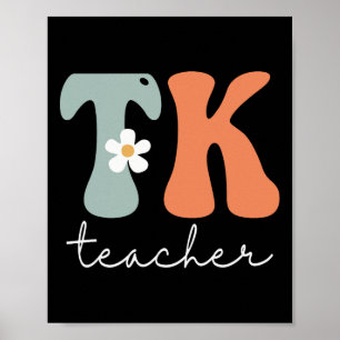Poster Prof Tk Rétro Groovy Vintage Premier Jour De Class