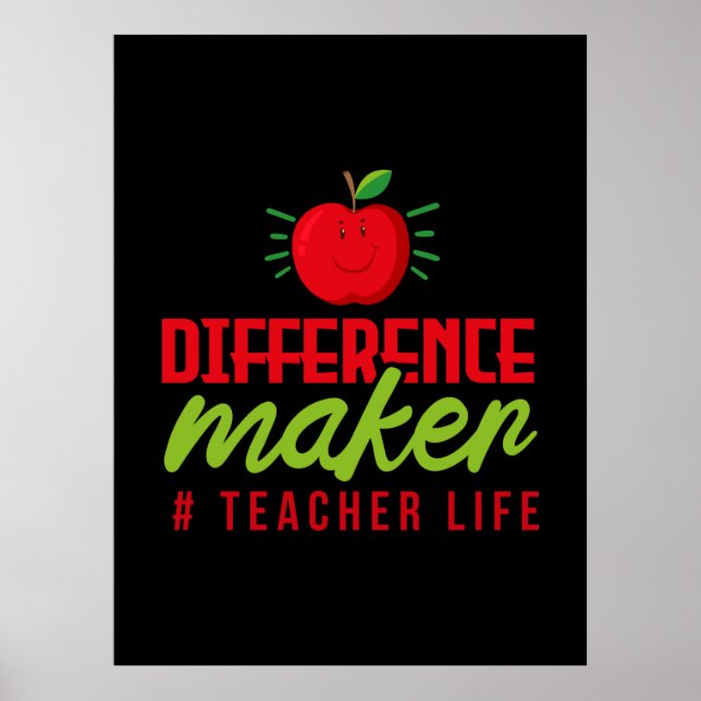 Poster Professeur Art Différence Maker Vie de l'enseignan (Devant)