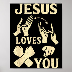 Poster Professeur Asl Langue Des Signes Américaine Chréti