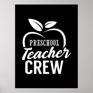 Poster Professeur Cadeaux Équipe d'enseignants préscola