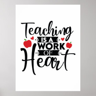 Poster Professeur Cadeaux L'Enseignement Est Une Oeuvre