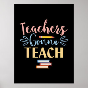 Poster Professeur Cadeaux   Les enseignants vont enseigne